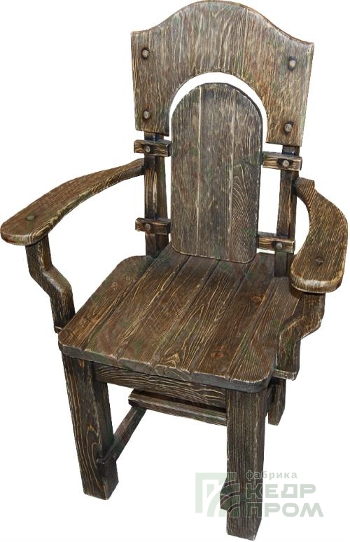 Кресло под старину из кедра 60х60 см