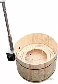 Фурако из кедра "Азия", с подогревом, наружная печь, диаметром 1,5 метра