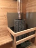 Баня-бочка из кедра Т-образной формы 6х3 метра с душем и туалетом парилка