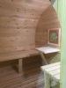 Баня-бочка из кедра длиной 5 метров с крыльцом комната отдыха