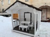Детский игровой домик из сибирского кедра белый